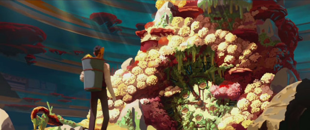 珊瑚礁に覆われた水没都市の短編アニメーション Contre Temps しちごろく