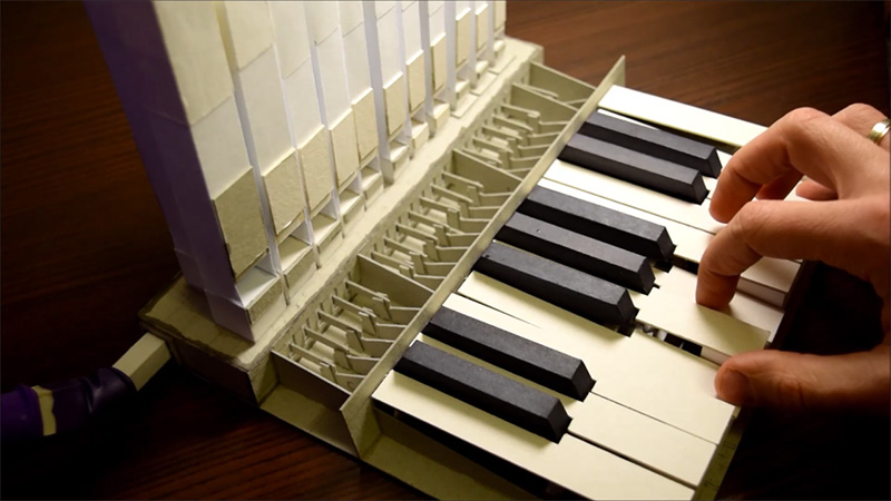 紙で作られた独特な音色のペーパーパイプオルガン『Working paper